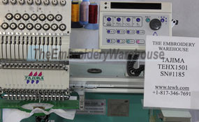ID# 1309  Tajima TEHX C-1501  Single Head commercial embroidery machine http://www.TheEmbroideryWarehouse.com